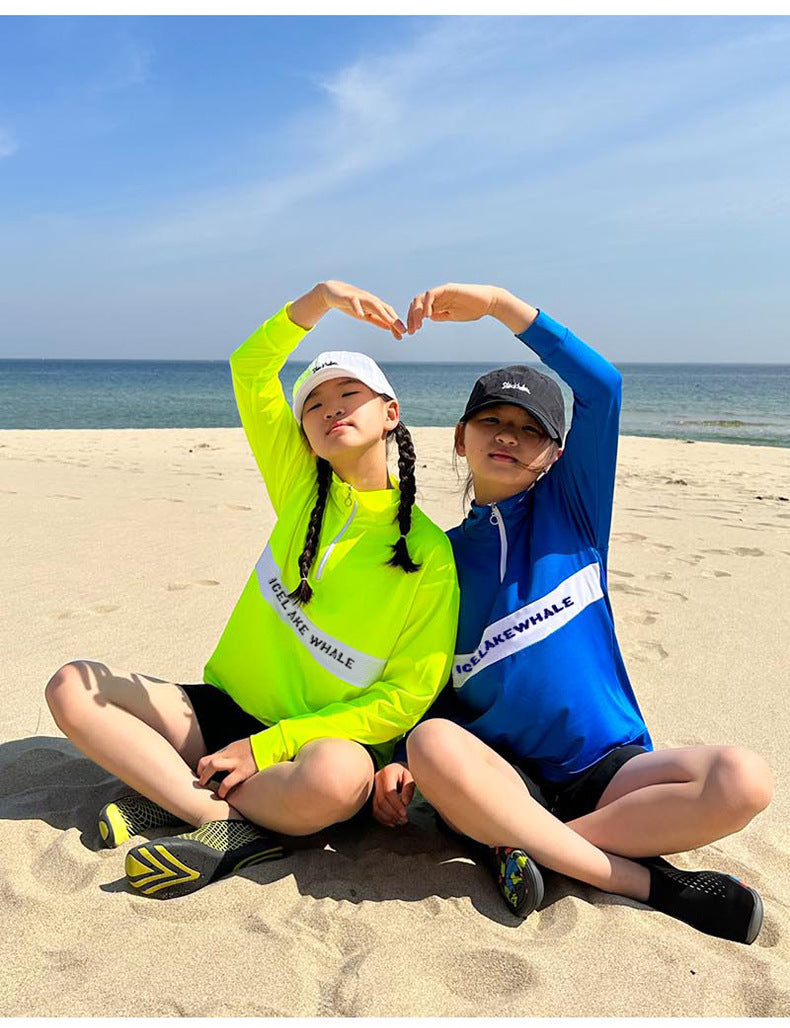 Boys'  Girls Rash Guard Set - 3 Piece Sun UV Protective  Long Sleeve Swim Shirt+Trunks+Leggings Bathing Suit Swimwear