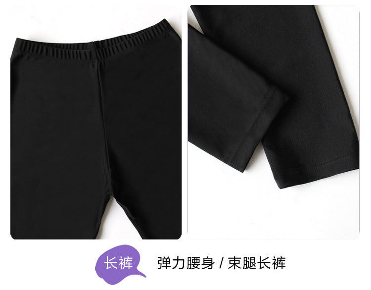 Little Boys/Girls Long Sleeve Rash Guard Swim Shirt+Trunks+Leggings Sun UV Protect Sunsuit for 1-10 Years Kids Toddler Swimsuit