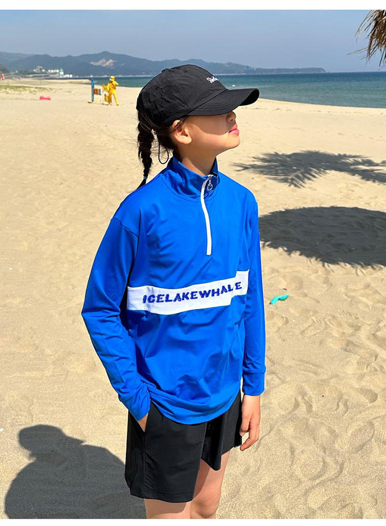 Boys'  Girls Rash Guard Set - 3 Piece Sun UV Protective  Long Sleeve Swim Shirt+Trunks+Leggings Bathing Suit Swimwear