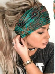 1PC New Bohemian Hair Bands Personalized Headbands Elastic Bundle Sweat Absorbent Breathable Female Wide Edge Headwear