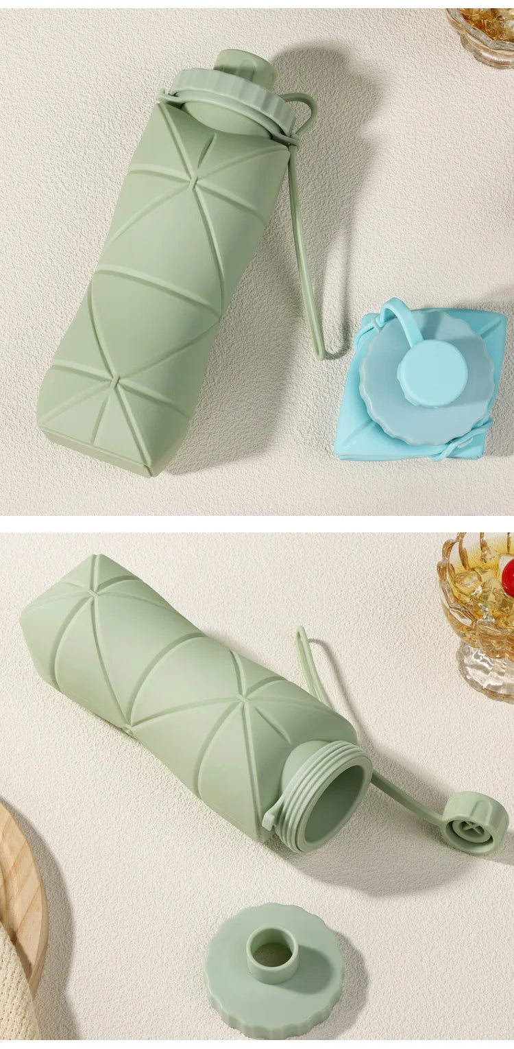 New Creative Silicone Folding Water Cup Outdoor Portable and Scalable Water Cup Sports Water Bottle Travel Water Cup Handy Cup