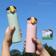 320/460ML Kids Stainless Steel Thermal Bottle Portable Kids Straw Mug Cold and Hot Thermal Thermos Student Water Bottle
