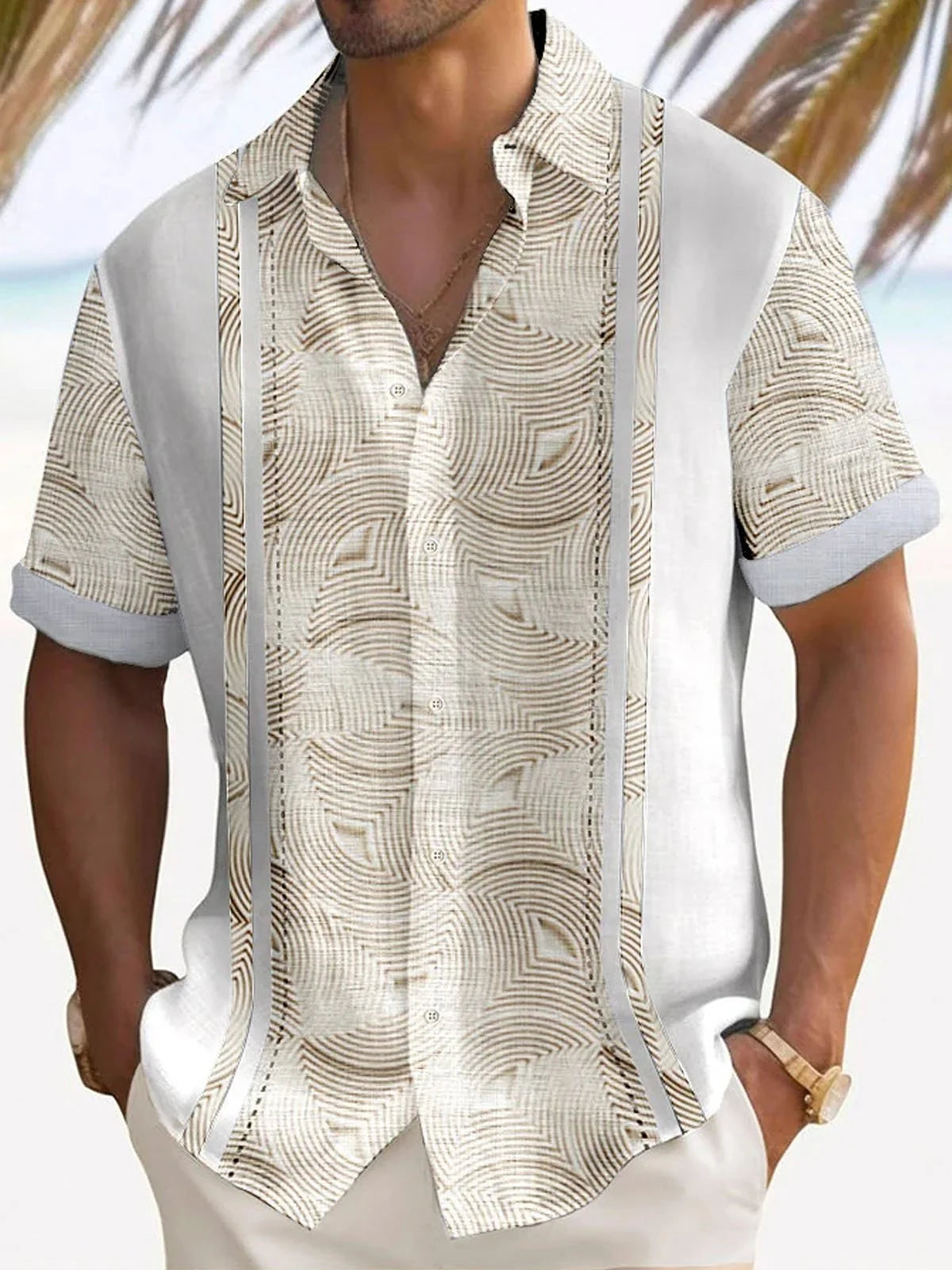 Men's Shirt 2024 Flower Pattern Short Sleeve Polo Neck Shirt Summer New Comfortable Fabric Hawaiian Shirt Plus Size XS-5XL