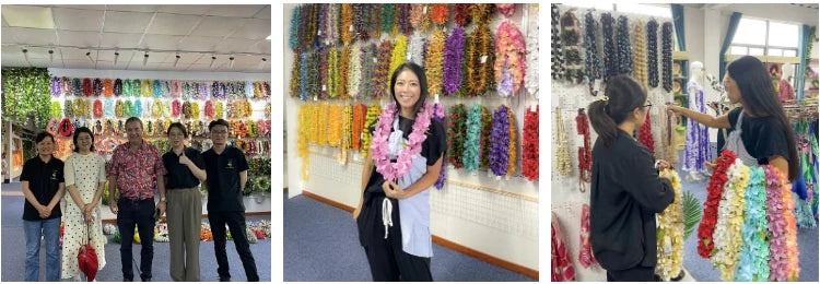 Artificial Maile Leaf Spider Lily Flowers Tropical Haku Head Lei Po'o Hawaii Crown Handcrafted Gifts Hula Dancing Performace
