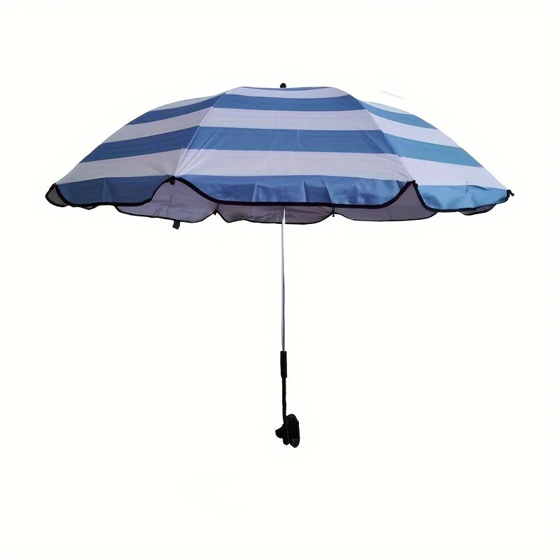 1 Piece Waterproof Beach Chair Umbrella with Universal Clamp, 360° Rotation Portable All-Season Golf Umbrella