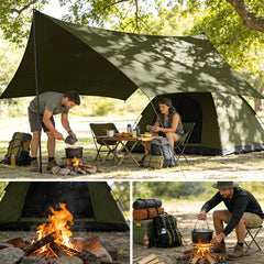 Waterproof Sun Tent Camping Tarpaulin Outdoor Sun Shade Awning Garden Beach Sun Shelter Ultra Light Resistant Durable Waterproof