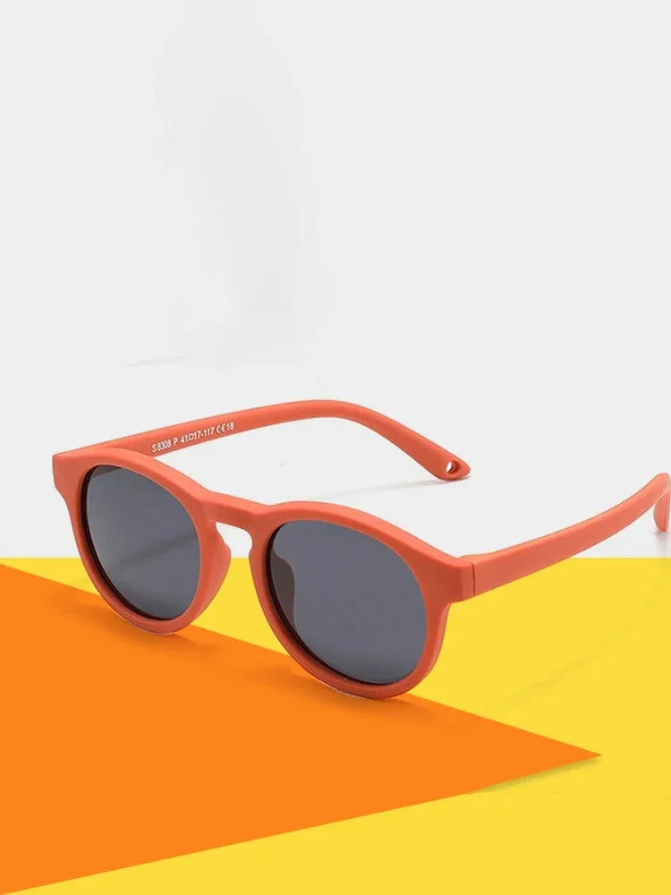 Fashion Baby's First Sunglasses with Strap Round Flexible UV400 Polarized Infant Sunglasses for Ages 0-3 Years