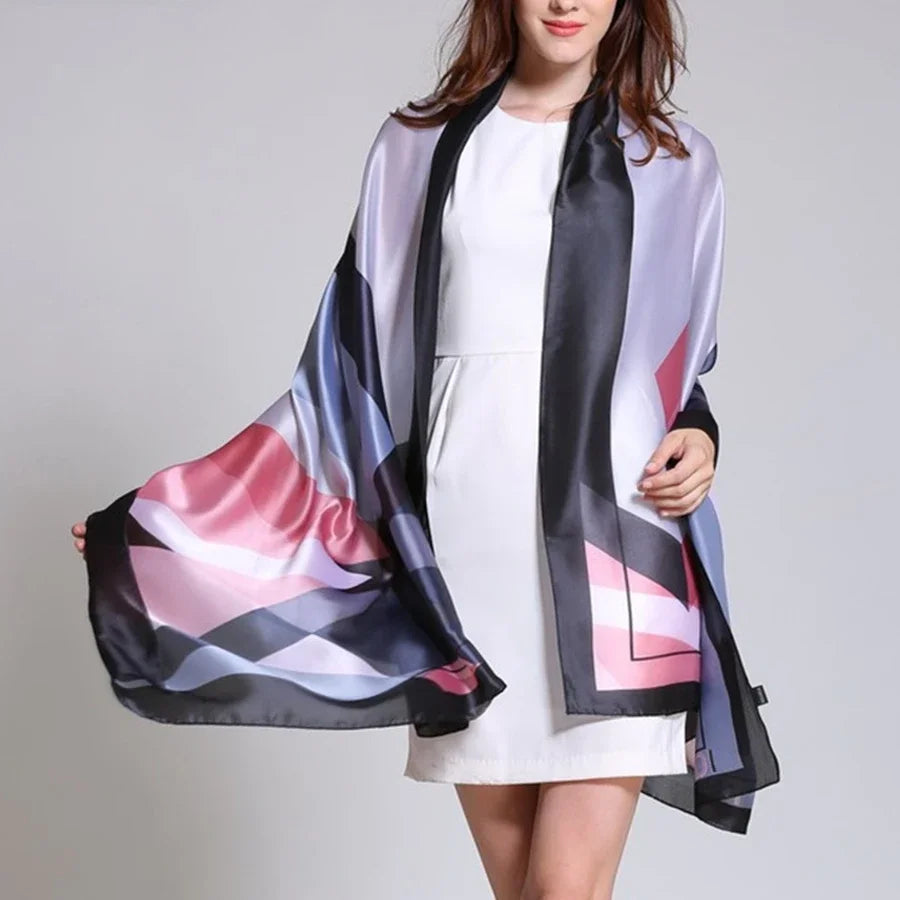 Travel Beach Scarve Bikini Large Sunscreen Shawl Design Floral Sarong Wrap Scarf Women Luxury Swimsuit Bathing Cover-up 90x180cm