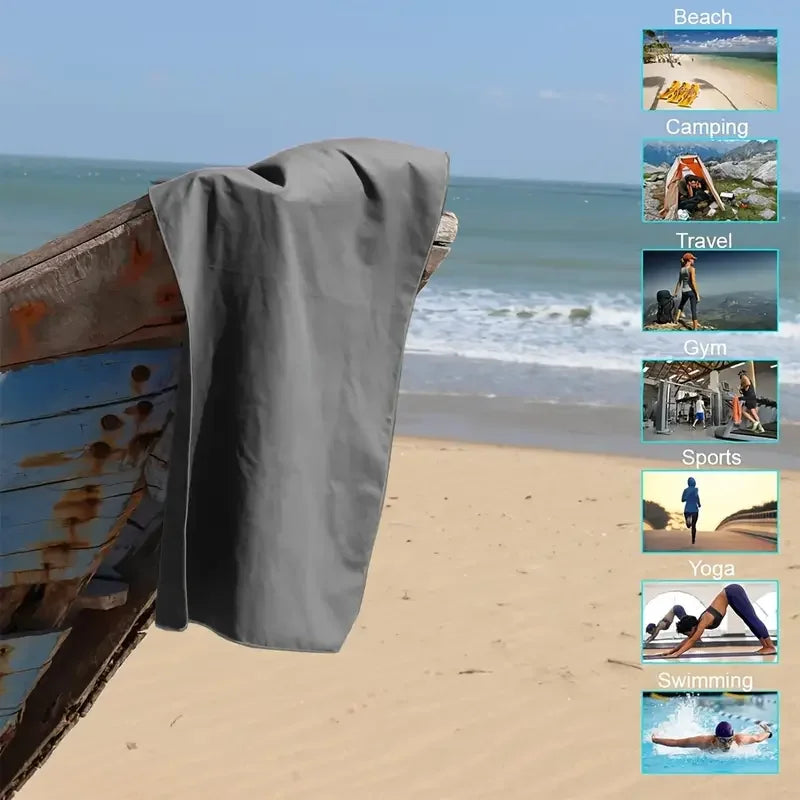 Quick-Drying Sports Towel Thick Sand Free Microfiber Towel Super Absorbent Soft Compact Beach Swim Travel Camping Towel 1pc