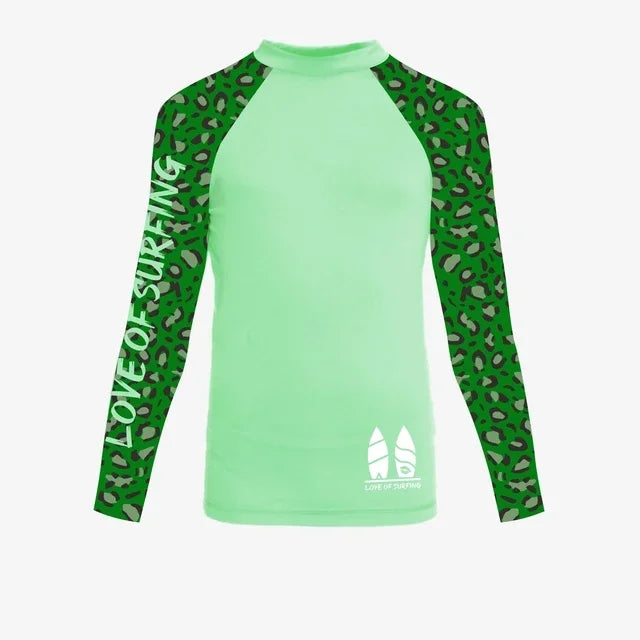 New Women's Surfing Shirt Women's Love Surfing T-shirt Beach Sunscreen Rashguard UV Protection Swimwear UPF Diving Sportsuit