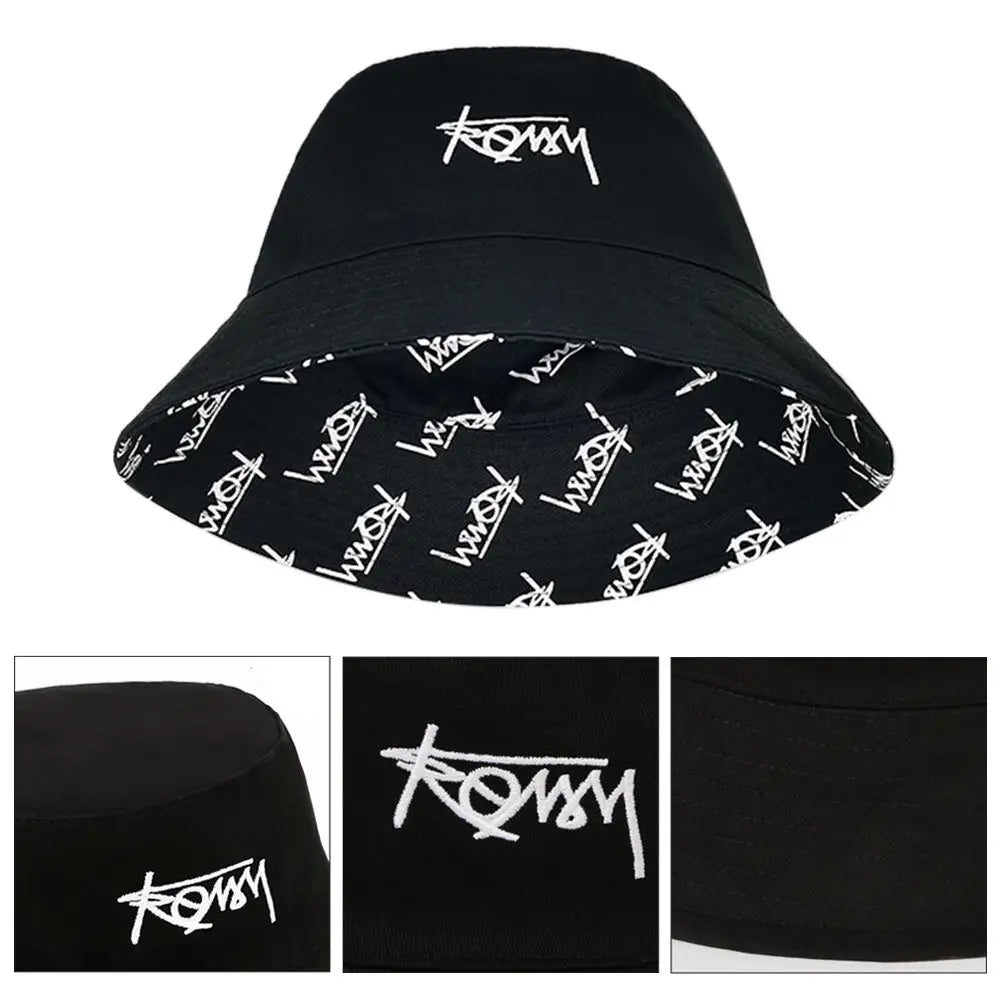 Men Women Summer Basin Cap Hip Hop Hat Double-sided Bucket Hat Graffiti Fishing Fisherman Hat Pattern Packable Sun Protection