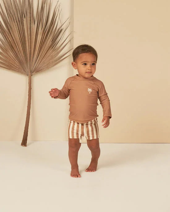 Australian Children Boutique Shorty Sunsuit UPF 50+ UV  Stripe  2 Pieces Swimwear Set Toddler Boys Rash Guards