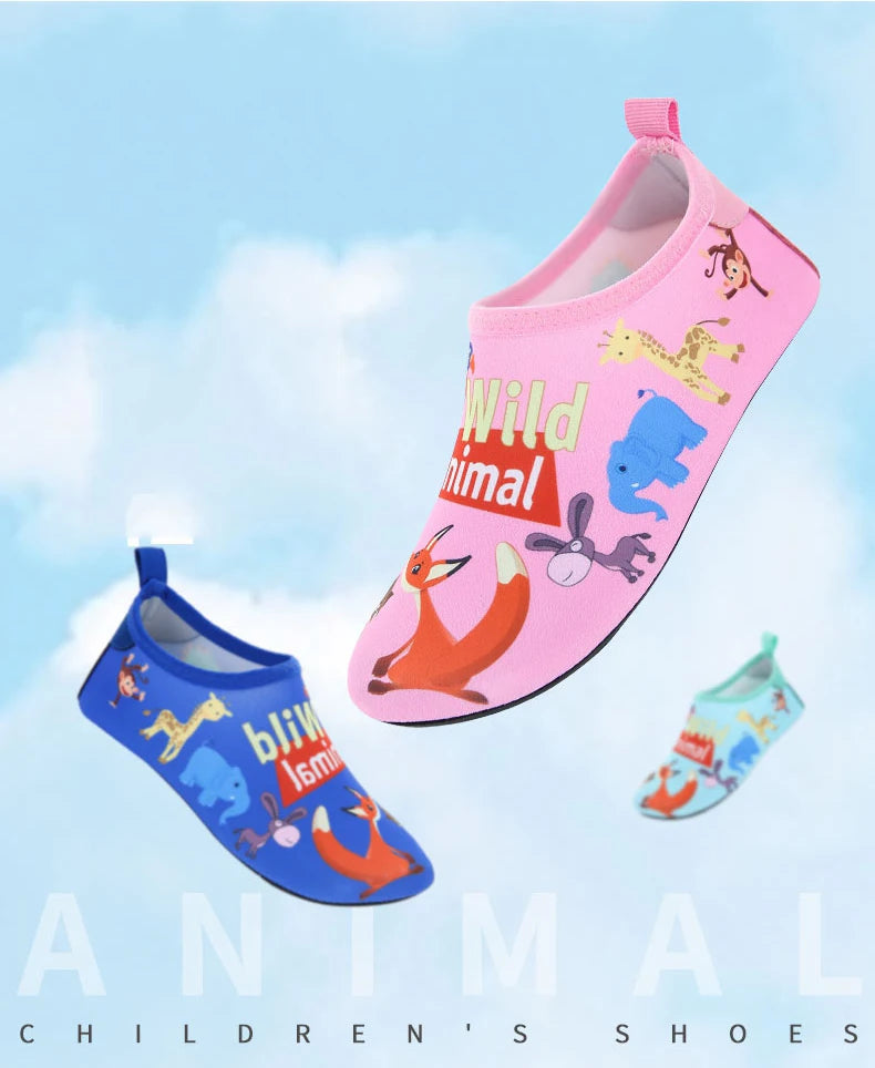 Children Outdoor Water Shoes Barefoot Quick-Dry Aqua Yoga Socks Boys Girls Animal Soft Diving Wading Shoes Beach Swimming Shoes
