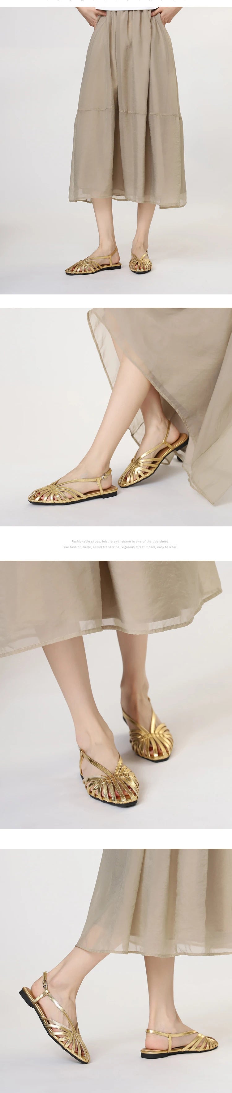 ZAROY Narrow Band Women Flat Sandals Large Size Designer Brand Banquet Wedding Shoes Summer Hollow Beach Gladiator Sandalias