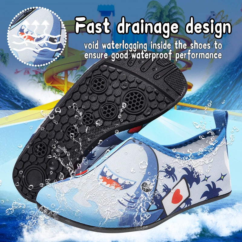 Children Water Beach Shoes Swimming Barefoot Girls Quick-Drying Aqua Shoes Boy Color Light Soft Slipper Snorkeling Swim Socks