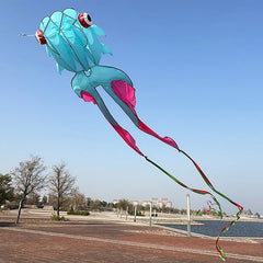 10M 3D Goldfish Soft Kite 3 Air Inlet Inflatable Nylon Large Beach Professional Kites Easy To Fly and Tear Proof Cometa Gigante