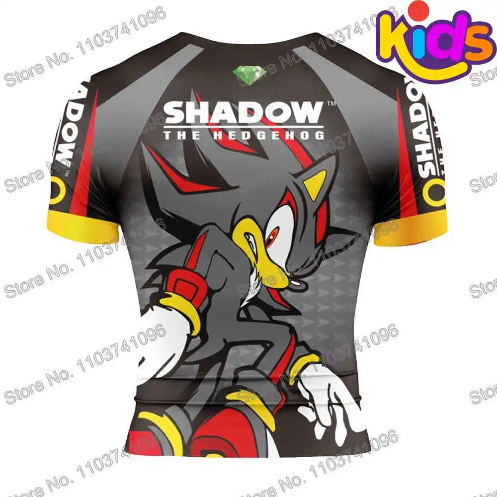Kids Blue Surf Clothing BJJ MMA Boys Rash Guard Short Sleeve Diving T-Shirt Tight Swimwear Summer Beach Floatsuit Girls Tops