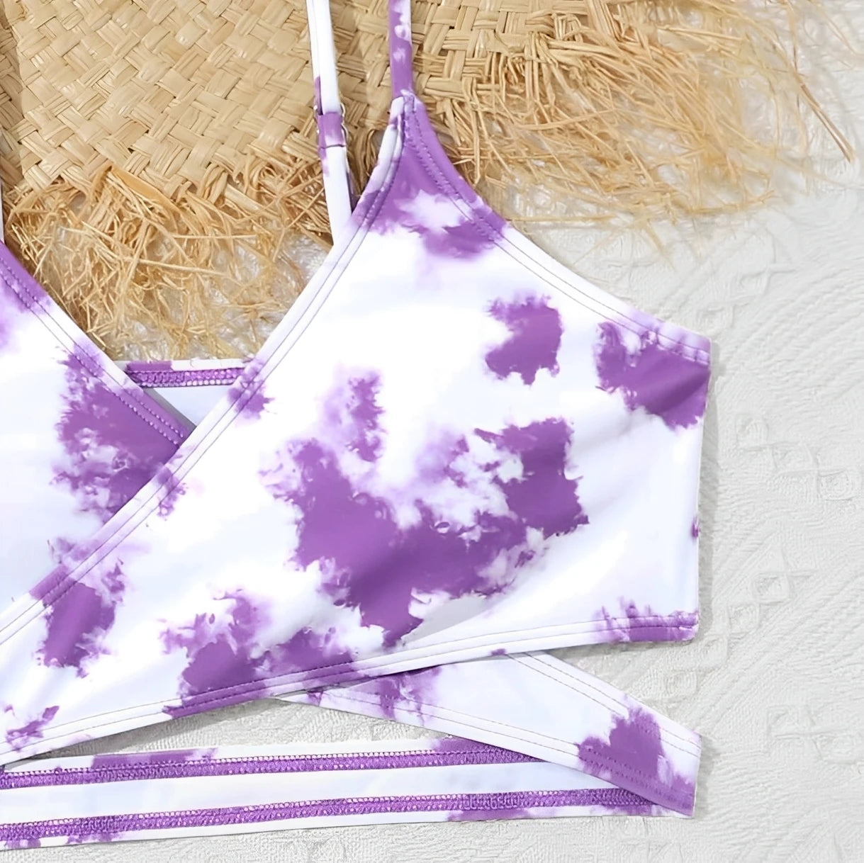 3 Pieces Tie Dye Print Bikini 2026 Girls Swimsuit with Skirt Kids Swimwear Female Bathers Bathing Swimming Swim Suit Beachwear