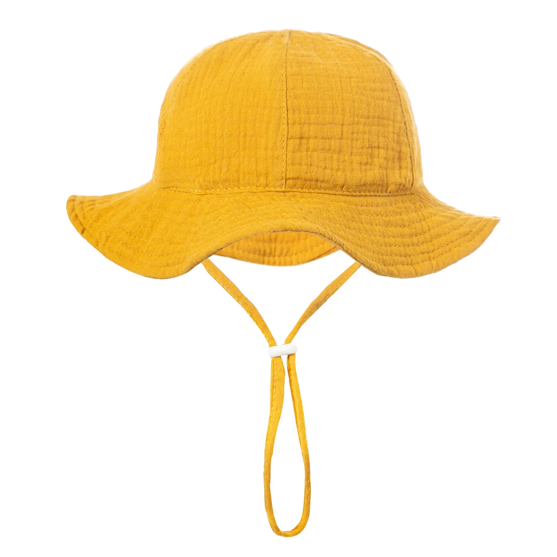3-18 Months Baby Bucket Hat Kids Outdoor Sun Protection Caps Boys Girls Cotton Panama Hat Unisex Beach Children's Fisherman' Hat