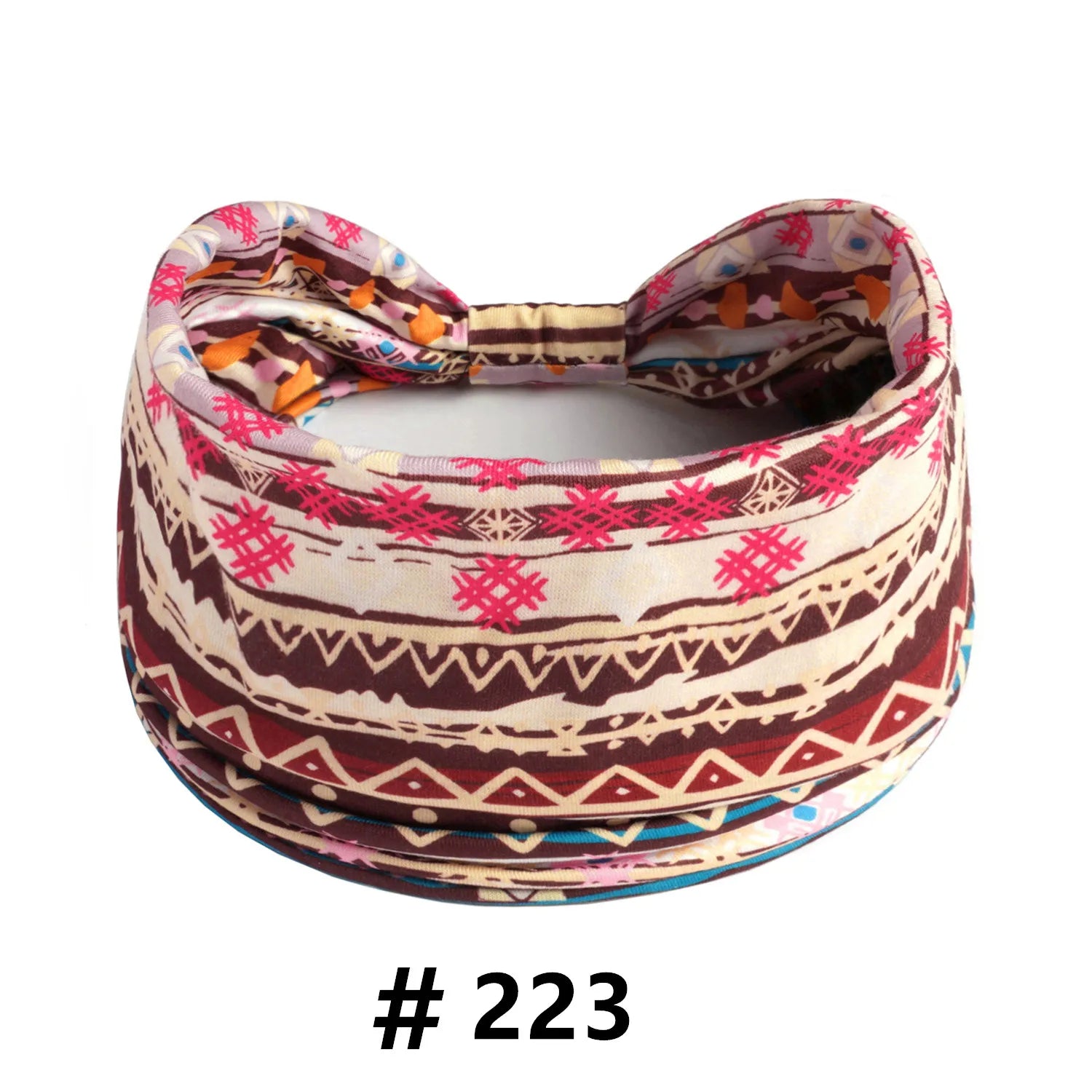 Boho African Headbands for Women Wide Cotton Turban Headwrap  Knot Elastic Hairbands Bandeau Sport Workout Yoga Hair Accessories