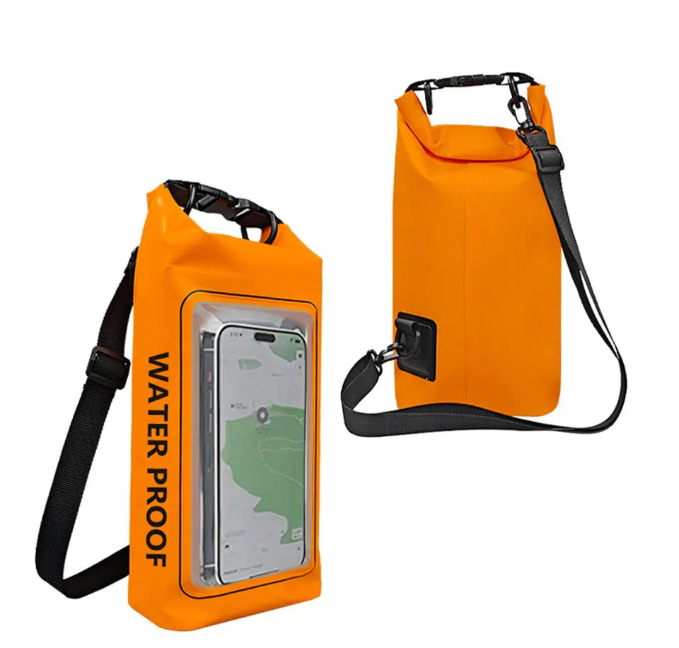 2L/5L Waterproof Dry Bag Touch Screen Swimming Waterproof PVC Bag Rafting Floating Outdoor Sport Bag Surfboard Kayak Storage Bag