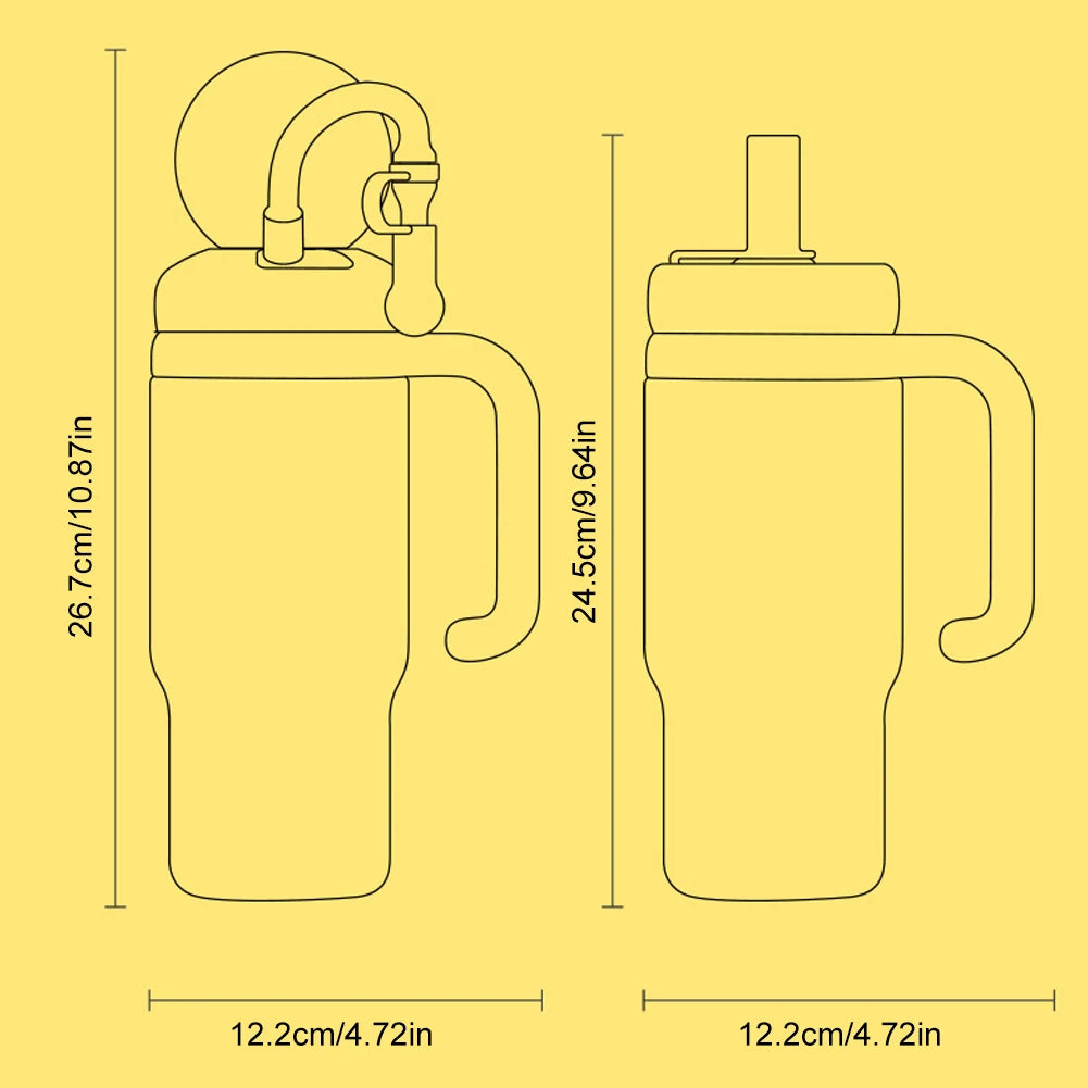 710ML Stainless Steel Whale Fountain Tumbler with Handle Leak Proof Whale Squirt Drinking Cup Water Bottle with Straw Creative G