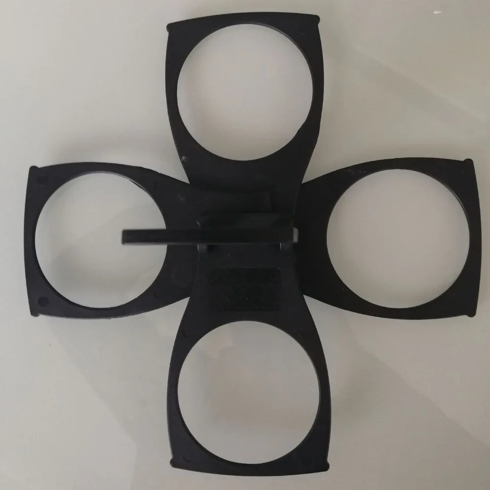 Unique Plastic Foldable Cup Holder Anti Scalding Rotating Carousel Drink Carrier 4-Cups Cup Carrier Camping