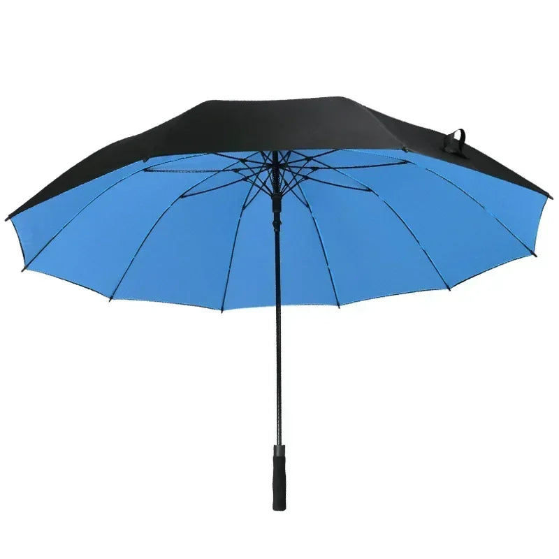 185CM Large Golf Umbrella Male Manual Long Handle Resistant UV Protection Parasol Shade Travel Beach Umbrella Windproof Strong