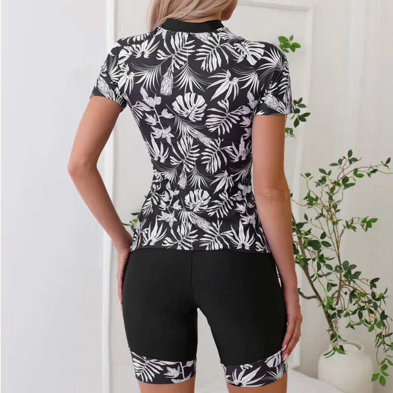 New Print Separate Swimsuits Tankini Set Female Swimwear Sports Beach Wear Two-Piece Bathing Suits Pool Women Swimming Suit