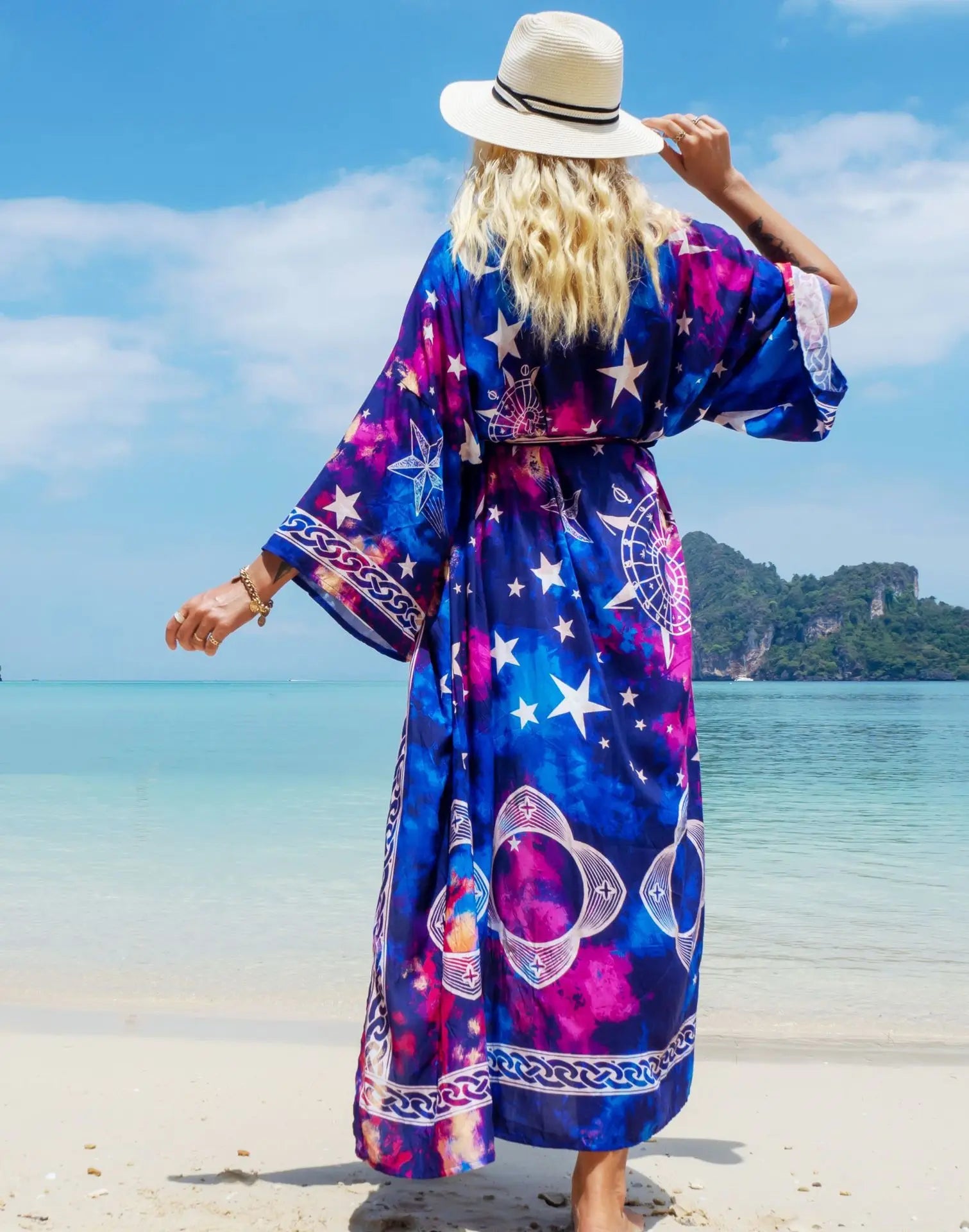 Swimsuit Cover Up Printed Kimono for Sea Boho Coverup Long Luxury Beach Outings Belted Swimwear Cape Holiday Bathing Suits Sales