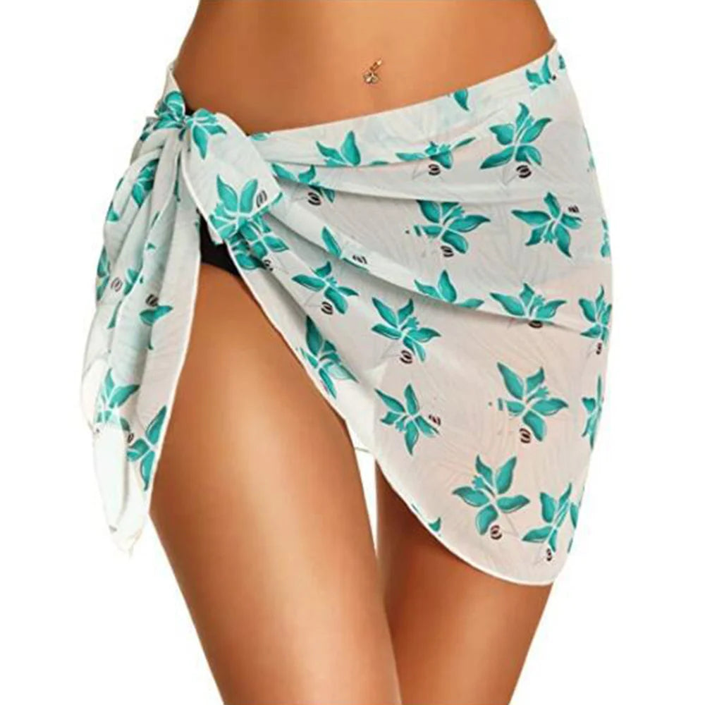 Chiffon Womens Sarongs Wrap Skirt Coverups Wrap Sheer Chiffon Swimsuit Scarf Cover Short Sarongs Beach Short Cover Beach Bikini