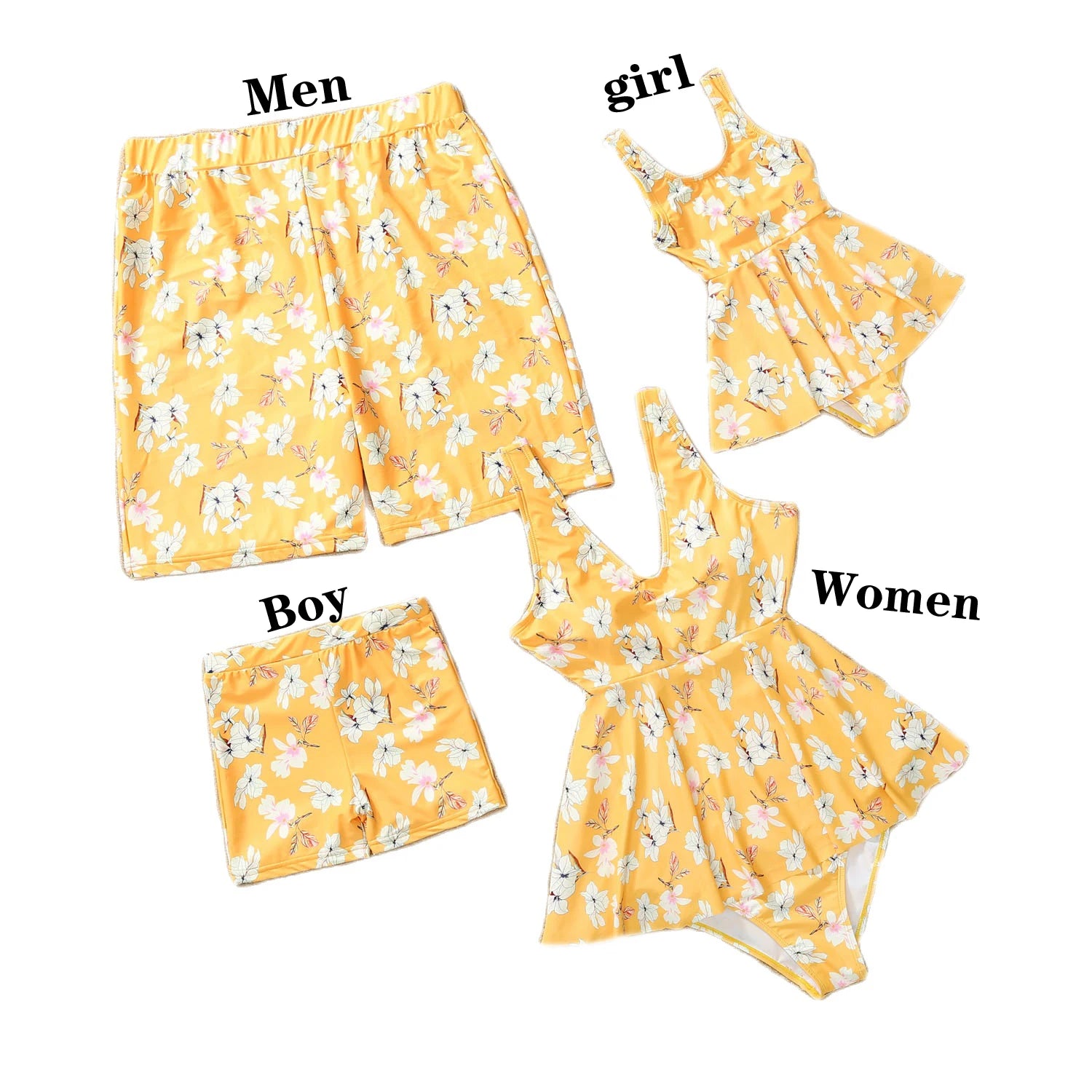 2023 Leaf Swimsuits Family Matching Outfits Look One-Piece Mother Daughter Swimwear Mommy and Me Clothes Father Son Swim Shorts
