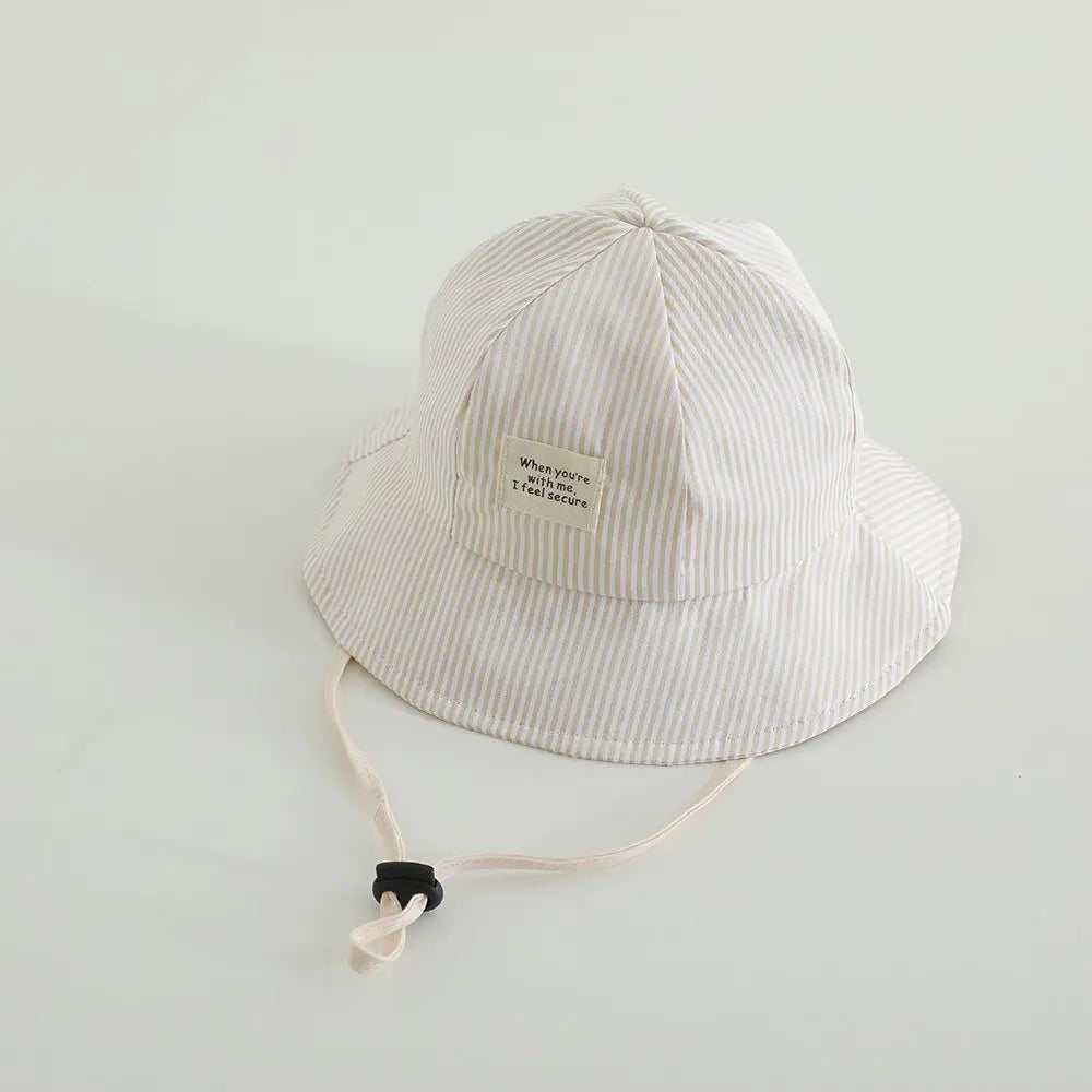 Panama Autumn Baby Boys And Girls Sun Hat Striped Baby Bucket Hat Toddler Sun Cap Children Beach Sun Hat