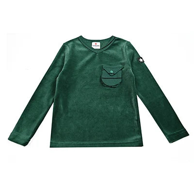 AA-Velour and Striped Layered Set Kids Clothes Sibling Matching Girl Dress Boys Top Baby Romper V Neck Children Family Matching