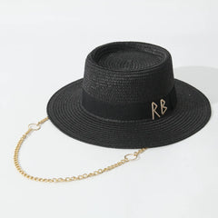 Summer Straw Hats for Women Ribbon Decoration Elegant Ladies Party Dress Hats Travel Beach Sun Hat Chapeau Femme