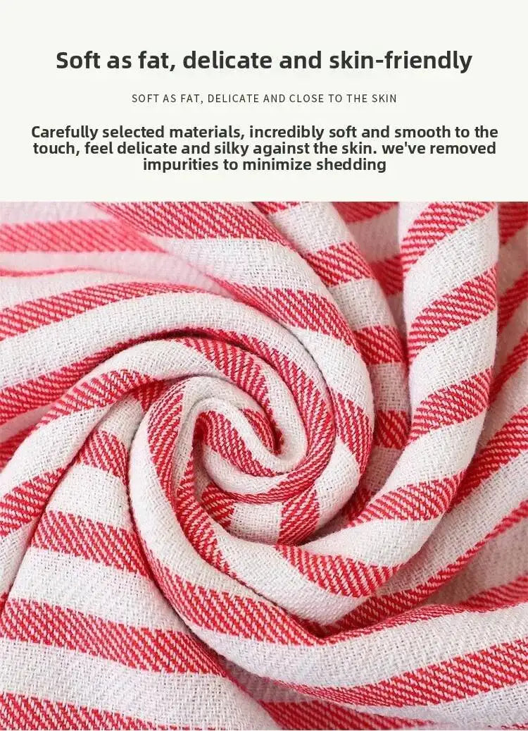 100x180CM Cotton Turkish Beach Towel Sauna Spa Gym Sports Fitness Fringed Bath Towel Shawl Scarf Sang Travel Blanket
