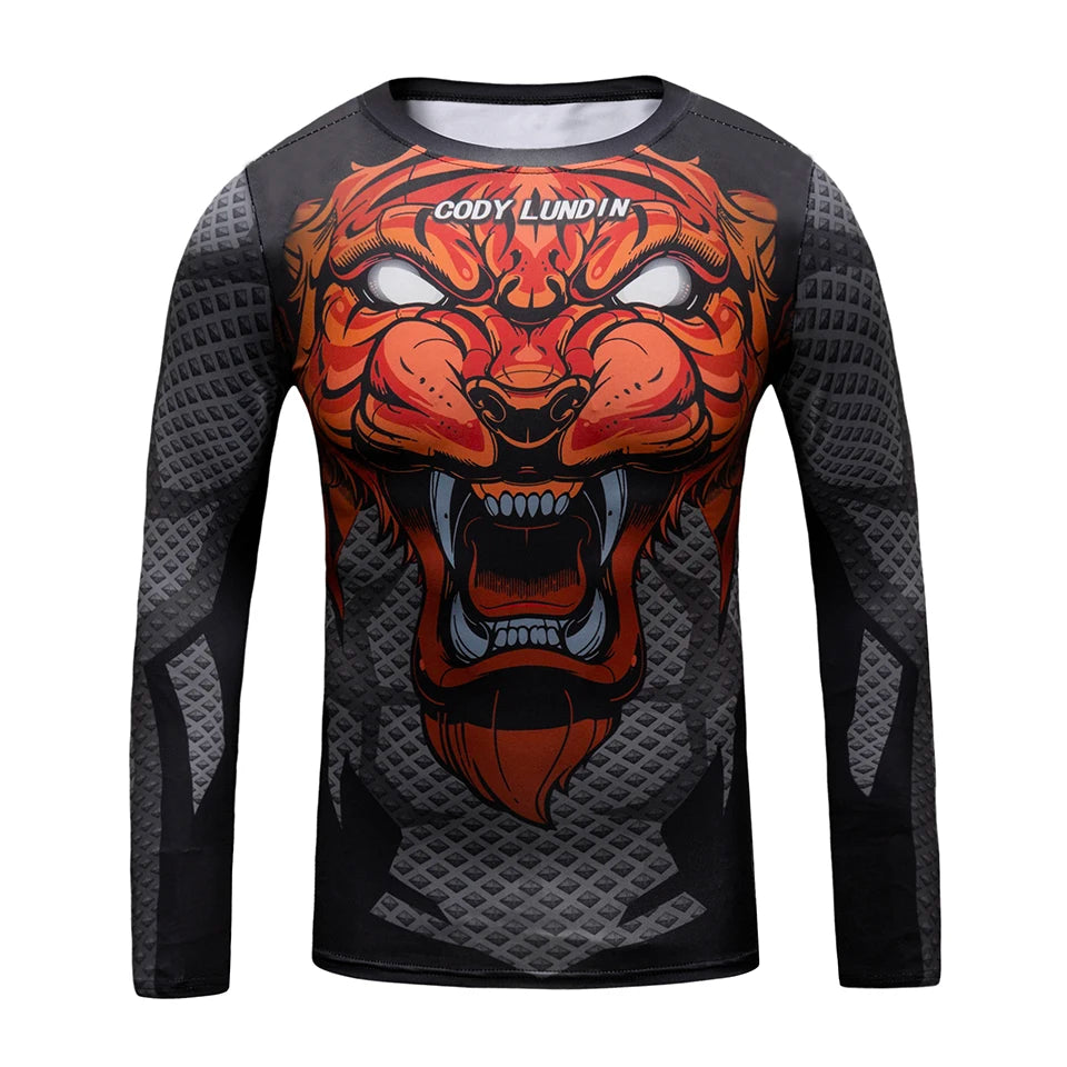 New Kids 4/pcs Sets Rashguard Jiu Jitsu MMA T-shirt+Pant For Children Muay Thai Shorts BJJ Tight Sportsuit MMA Boxing Fightwear
