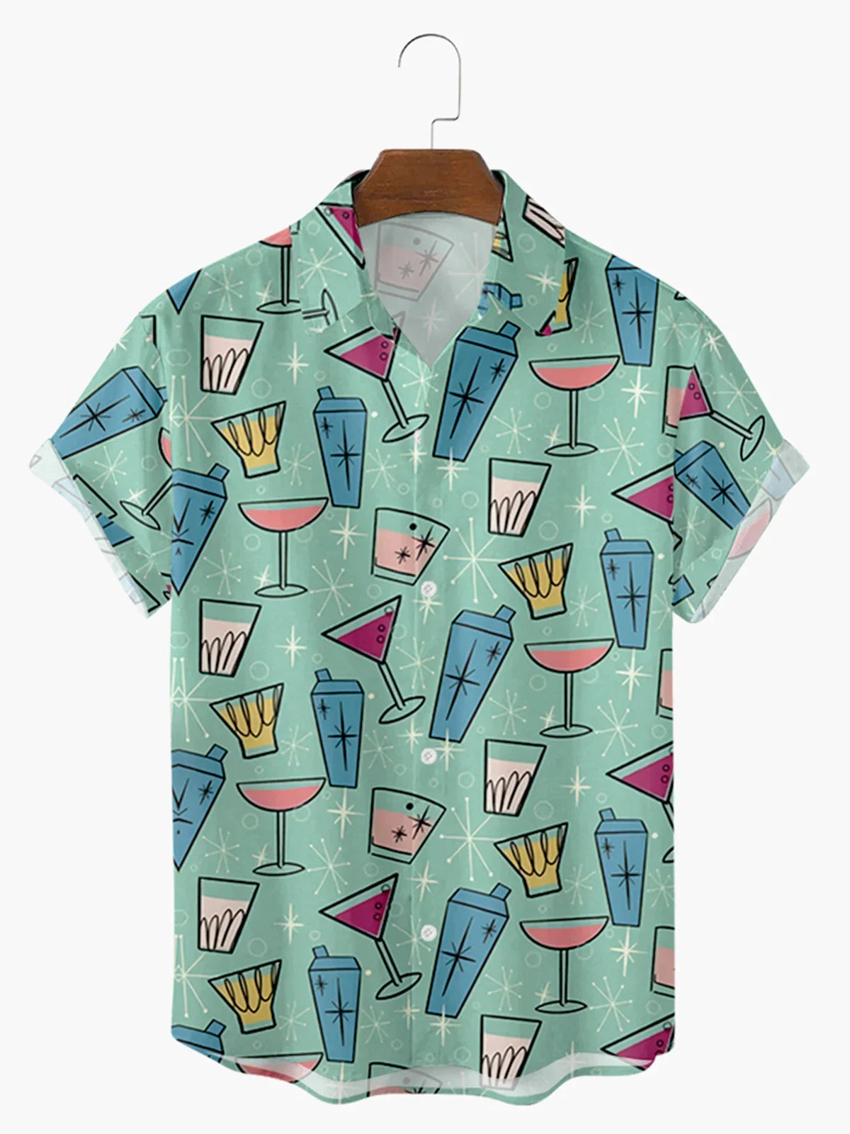 Men's Shirt 2024 Flower Pattern Short Sleeve Polo Neck Shirt Summer New Comfortable Fabric Hawaiian Shirt Plus Size XS-5XL