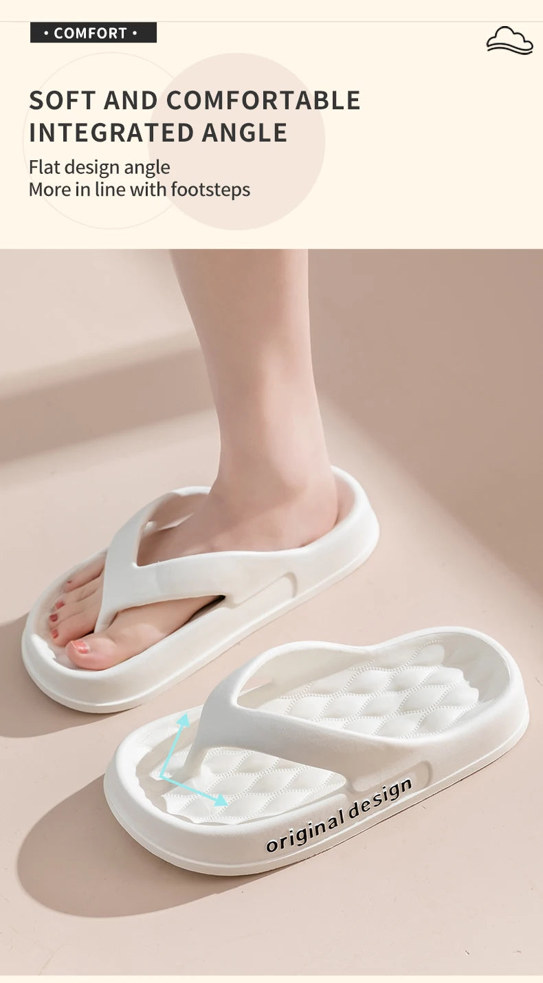 Women's Platform Non-slip Slippers, Solid Color Indoor Flip FlopsWomen's Footwear ZYT2438