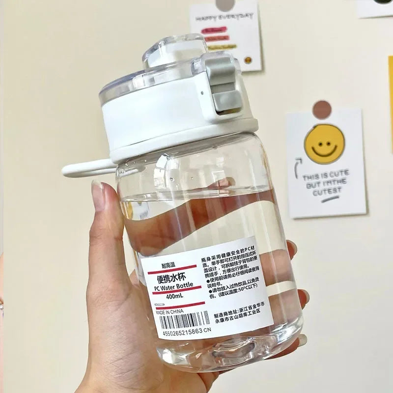 350/550ml Travel Plastic Clear Drinking Bottle Sports Water Bottle Drinking Cup Leakproof for Outdoor Camping