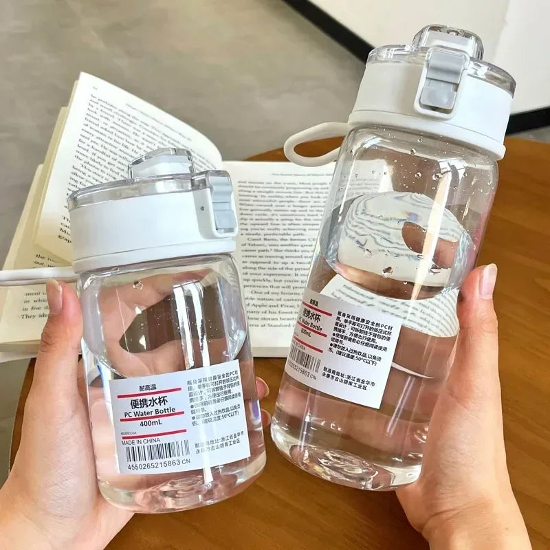 350/550ml Travel Plastic Clear Drinking Bottle Sports Water Bottle Drinking Cup Leakproof for Outdoor Camping