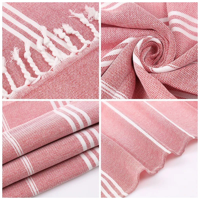 Cotton Turkish Beach Towels Extra Large Sand Free Quick Dry Clearance Swim Bath Camping  Towel Travel Blanket Adult Essentials