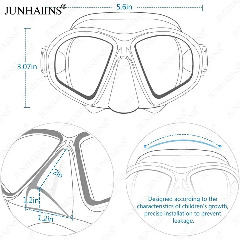 Professional Wet Low Volume Freediving Mask, Tempered Glass Dive Mask, J-Type Diving Mask, Snorkel Set, Buceo, 수영, 스노클링, 마스크