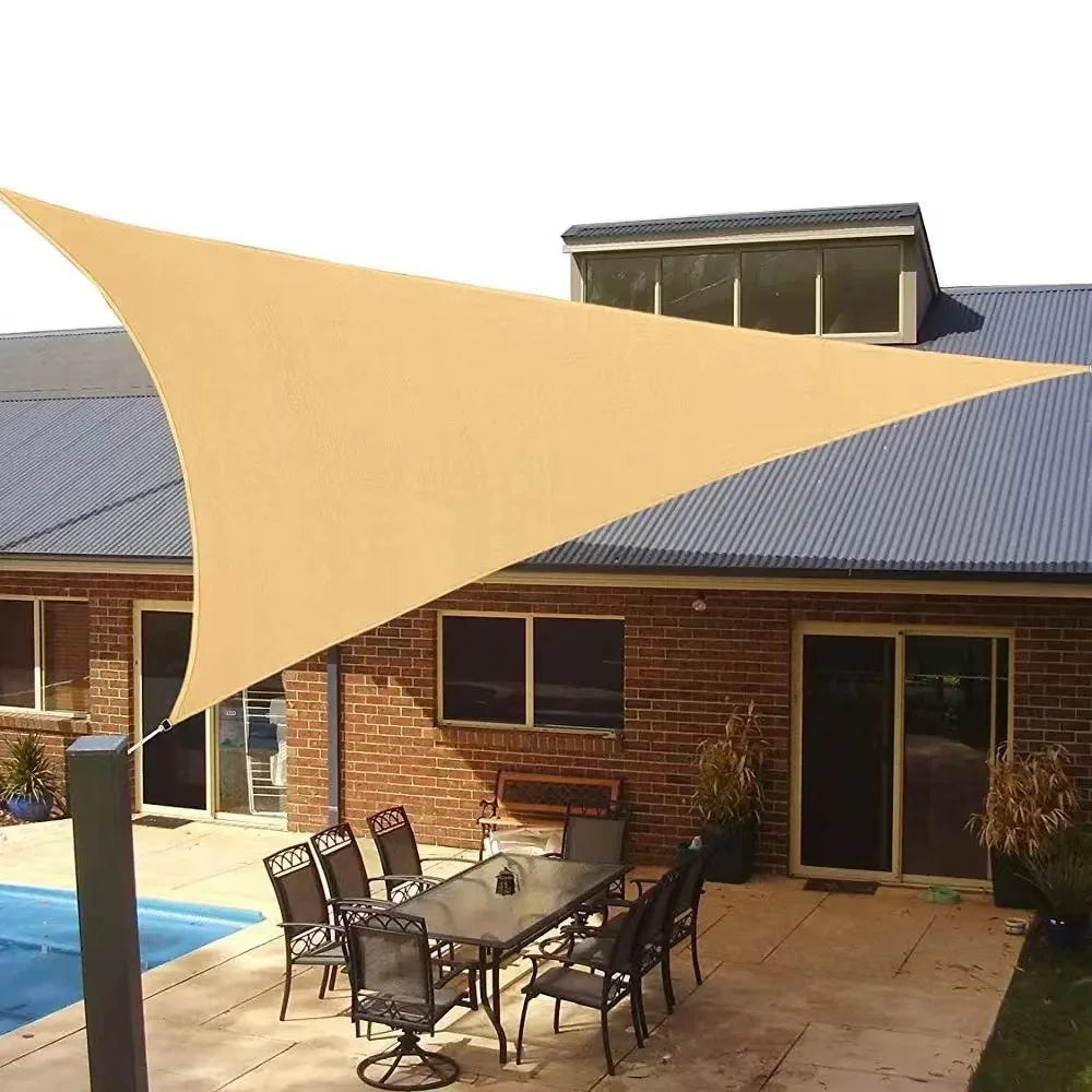 Multi-size Triangle Sun Shade Sail Waterproof Outdoor Garden Patio Party Sunscreen Awing Sun Canopy For Beach Camping Pool