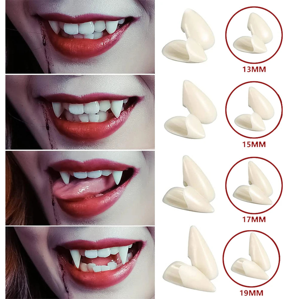 Vampire Teeth Fangs Fairy Butterfly Elf Ears False Teeth Cosplay Masquerade Costume Prop Horror Halloween Party Decoration Favor