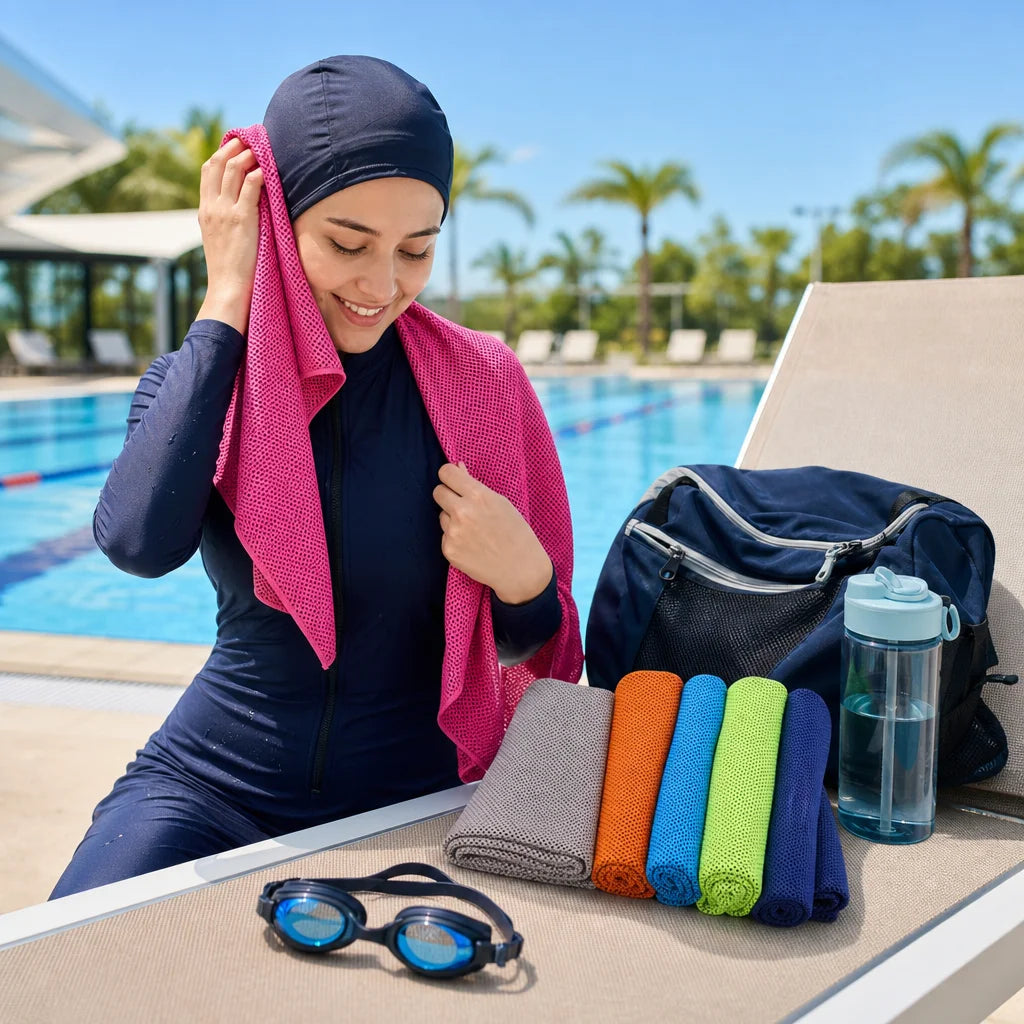 Breathable Travel Running Yoga Fitness Sports Cooling Towels Instant Cool Ice Towels Sweat-absorbent Towel Hiking Towels