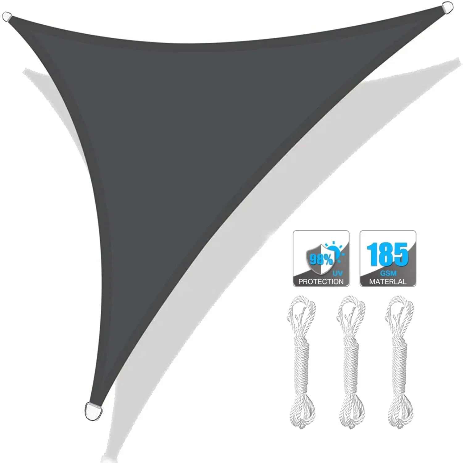 5x5x5/3x3x3M/2x2x2M Waterproof Triangle Sun Shade Sail Canopy For Outdoor Garden Patio Backyard Camping Tents Pool Shade Cloth