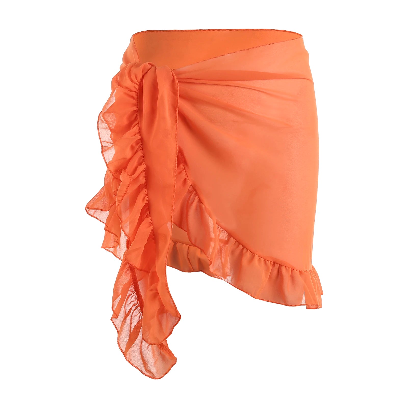 Yiiciovy 2023 Women Cover-Ups Skirts Chiffon Swimwear Pareo Scarf Bikini Cover-Ups Wrap Kaftan Sarong Beach Sexy Skirts 9 Colors