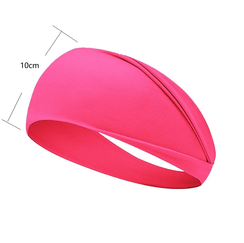 Fluorescent Sport Headband Yoga Sweat-absorhing Hairband Wide Elastic Headband
