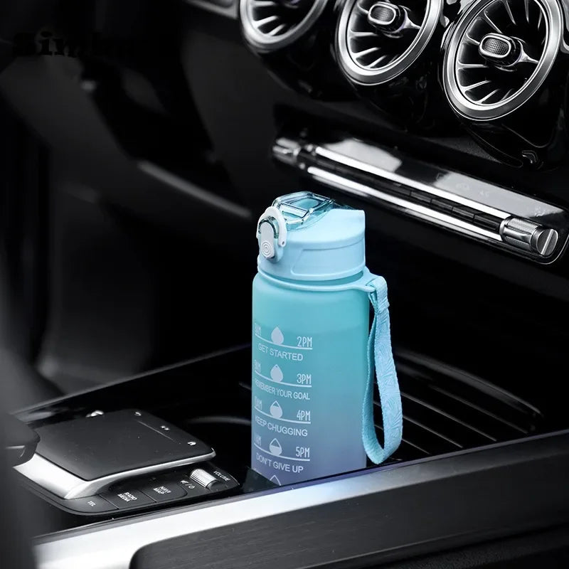 500ML/650ML/750ML/1000ML Sports Water Bottle Motivational Leak Proof Portable Reusable Plastic Cups Outdoor Travel Gym Jugs